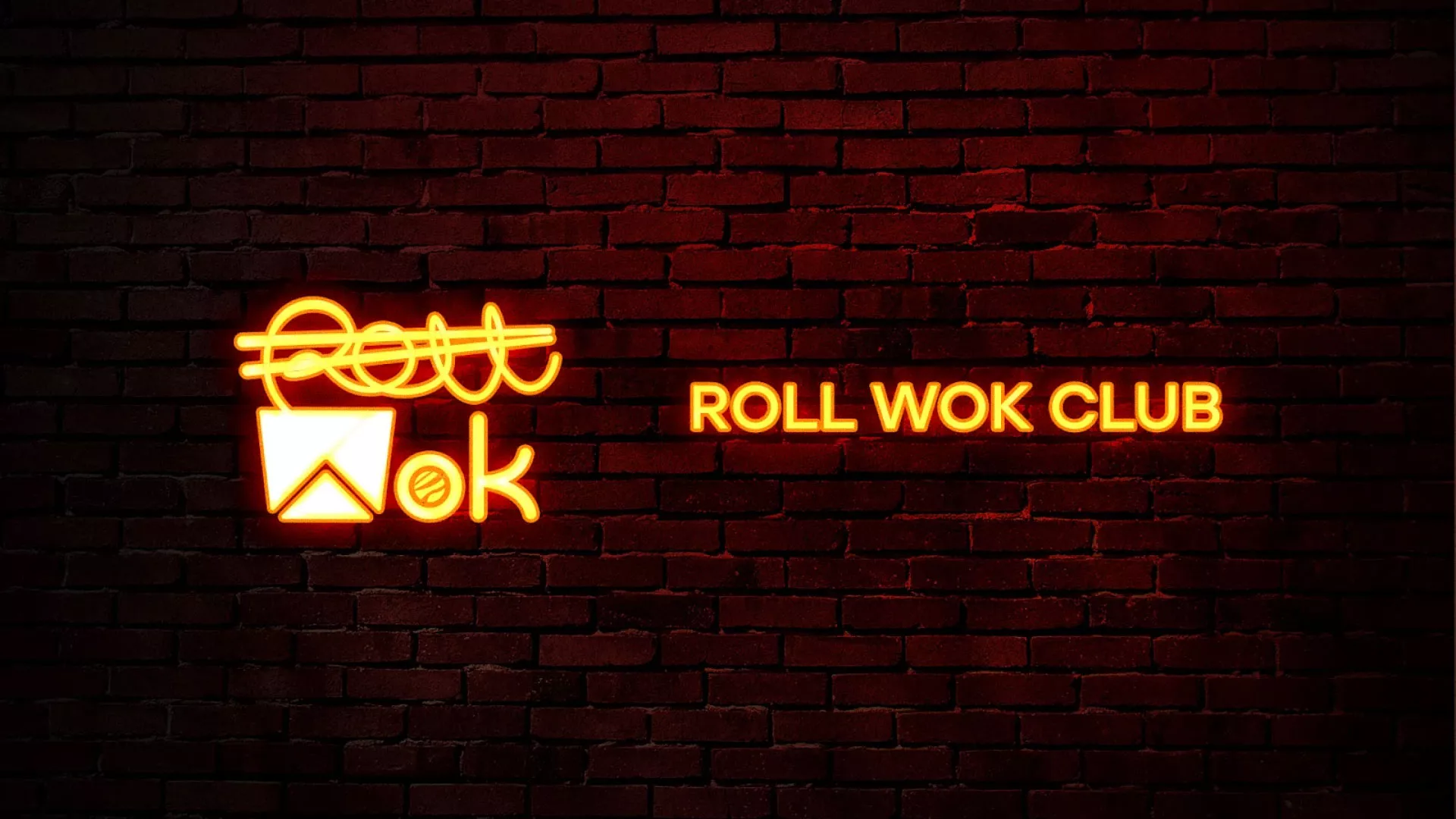 Разработка интерьерной вывески суши-бара «Roll Wok Club» в Троицке